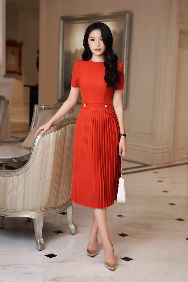 Scarlet A-Line Midi Dress