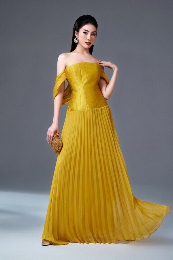 Lamel Pleated Dress