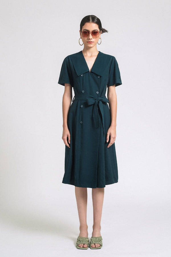 Manuel Folded Collar Dress