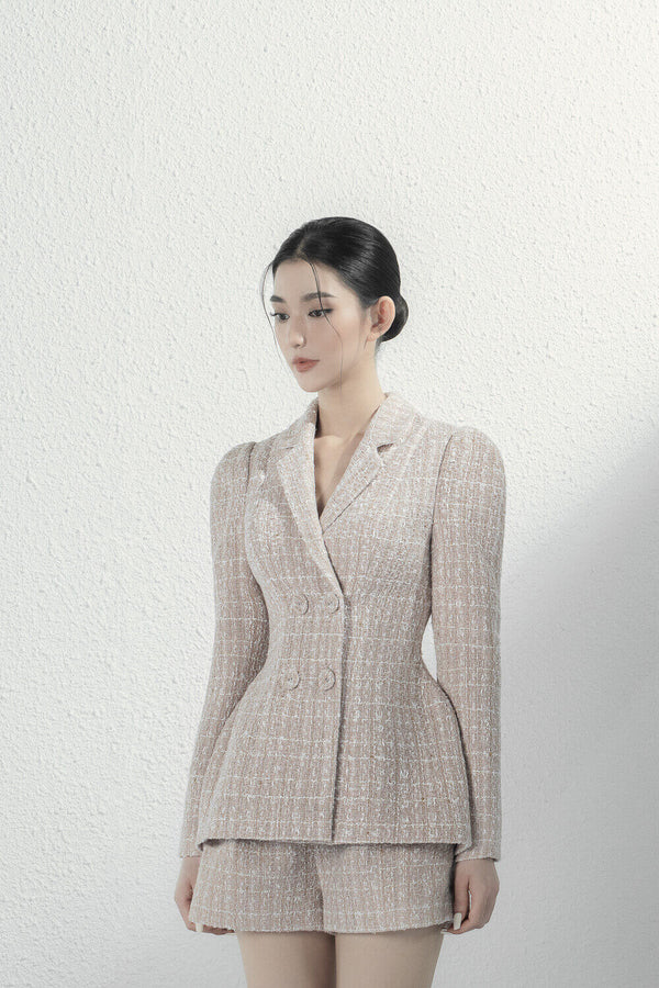 Marianne Fitted Tweed Blazer