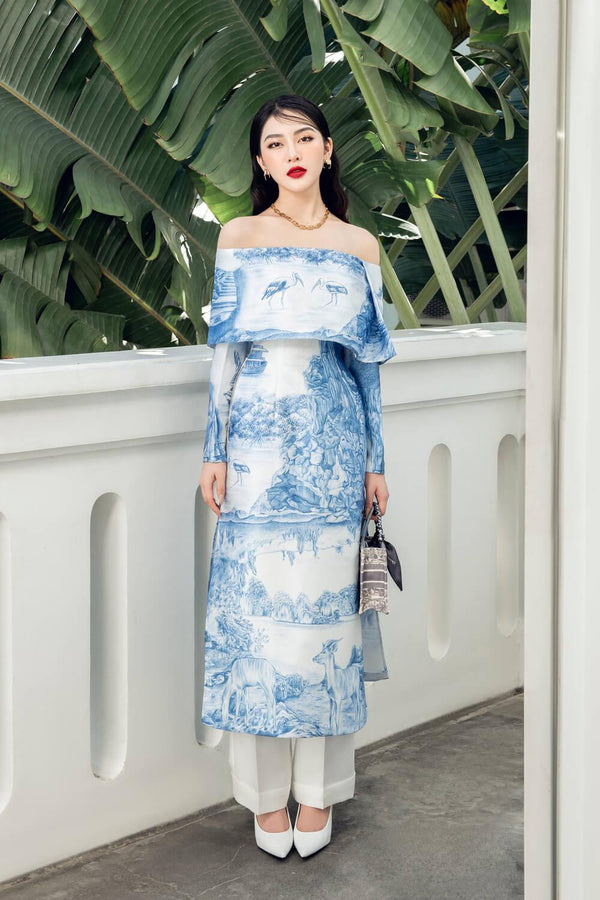 Maya Off-Shoulders Ao Dai